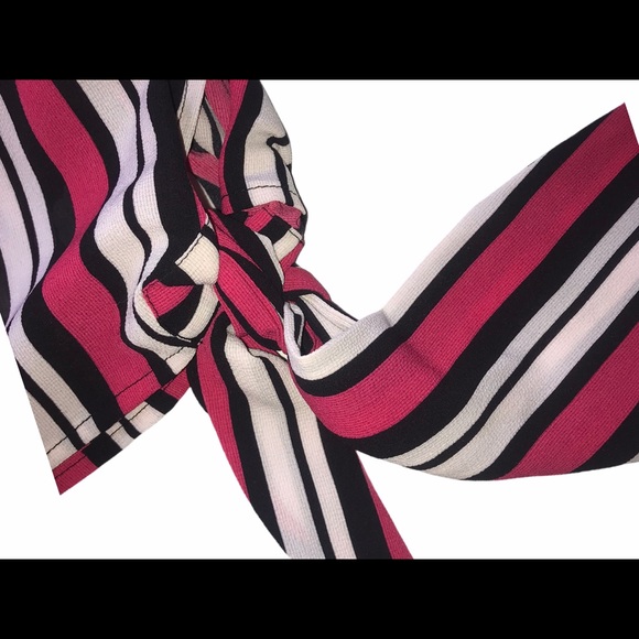 Michael KORS Women’s Pink Striped Oversized Blouse - Picture 7 of 9